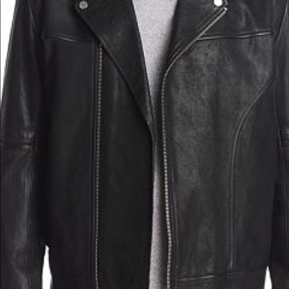 HUGO Black Lovell Biker Jacket Size L - Picture 3 of 8